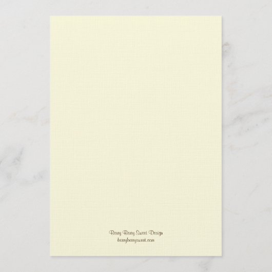 Palm Beach Wedding Menu Card - Bruin (Achterkant)