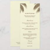 Palm Beach Wedding Menu Card - Bruin (Voorkant / Achterkant)