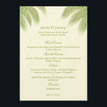 Palm Beach Wedding Menu Card - Green<br><div class="desc">Prachtig en vol tropisch charme zal dit moderne Palm Beach Wedding Collectie van berryberrysnoot.com je gasten van hun voeten vegen. Neem contact met ons op voor aangepaste kleuren.</div>