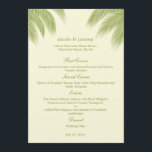 Palm Beach Wedding Menu Card - Green<br><div class="desc">Prachtig en vol tropisch charme zal dit moderne Palm Beach Wedding Collectie van berryberrysnoot.com je gasten van hun voeten vegen. Neem contact met ons op voor aangepaste kleuren.</div>