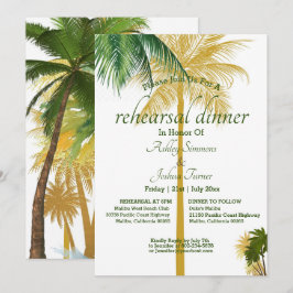 Palm Beach Wedding Rehearsal Dinner Kaart