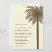 Palm Beach Wedding-uitnodigingen - bruin Kaart (Voorkant)