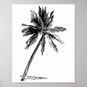 Palm Beachwear Strand Outfit Surfen Aloha Retro Pa Poster