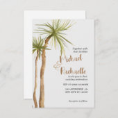 Palm Bestemming Bruiloft Uitnodigingen (Voorkant / Achterkant)