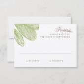  Palm Bestemming Strand Bruiloft RSVP (Voorkant)