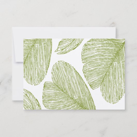  Palm Bestemming Strand Bruiloft RSVP (Achterkant)