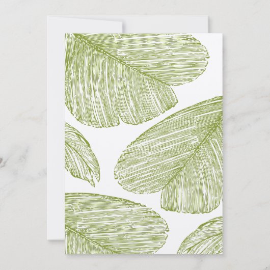  Palm Bestemming Strand Huwelijksuitnodiging Kaart (Achterkant)