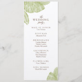 Palm Bestemming Trouwprogramma's Programmakaart (Achterkant)