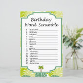 Palm Birthday Word Scramble Game (Staand voorkant)