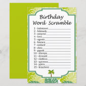 Palm Birthday Word Scramble Game (Voorkant / Achterkant)