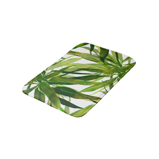 Palm bladeren hand geschilderd patroon badmat (Gekanteld)