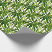 Palm bladeren hand geschilderd patroon cadeaupapier (Hoek)