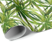 Palm bladeren hand geschilderd patroon cadeaupapier (Rol Hoek)