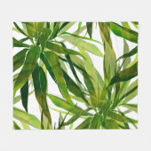 Palm bladeren hand geschilderd patroon fleece deken (Voorkant (Horizontaal))