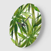Palm bladeren hand geschilderd patroon grote klok (Hoek)