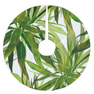 Palm bladeren hand geschilderd patroon kerstboom rok