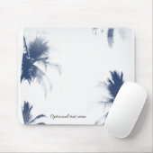 Palm Bomen Witte Glamour Chic Moderne Tropisch Muismat (Met muis)