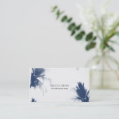 Palm Bomen Witte Glamour Chic Moderne Tropisch Visitekaartje (Staand voorkant)