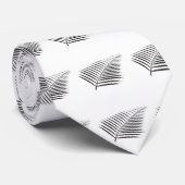 Palm Branch en Leaves Silhouette Stropdas (Opgerold)