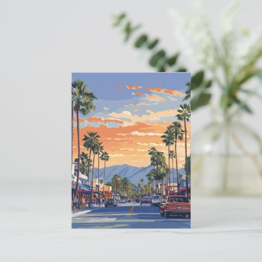 PALM CANYON DRIVE-PALM SPRINGS CA Briefkaart (Staand voorkant)