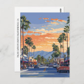 PALM CANYON DRIVE-PALM SPRINGS CA Briefkaart (Voorkant / Achterkant)