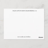 PALM CANYON DRIVE-PALM SPRINGS CA Briefkaart (Achterkant)