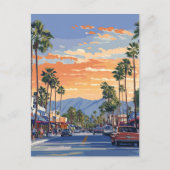 PALM CANYON DRIVE-PALM SPRINGS CA Briefkaart (Voorkant)