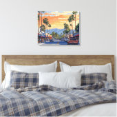PALM CANYON DRIVE-PALM SPRINGS CA CANVAS AFDRUK (Insitu (Slaapkamer))