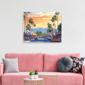 PALM CANYON DRIVE-PALM SPRINGS CA CANVAS AFDRUK (Insitu (Woonkamer))