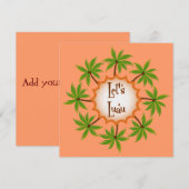 Palm Circle Luau Uitnodiging (Voorkant / Achterkant)