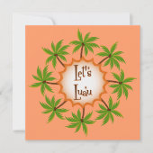 Palm Circle Luau Uitnodiging (Voorkant)