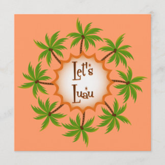 Palm Circle Luau Uitnodiging