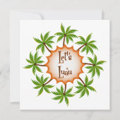 Palm Circle Luau Uitnodiging (Voorkant)