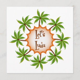 Palm Circle Luau Uitnodiging