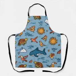 Palm Coast All-Over Print Apron Gift Schort