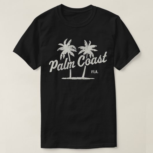 Palm Coast Florida 70s Palm Trees Graphic T-shirt (Design voorkant)