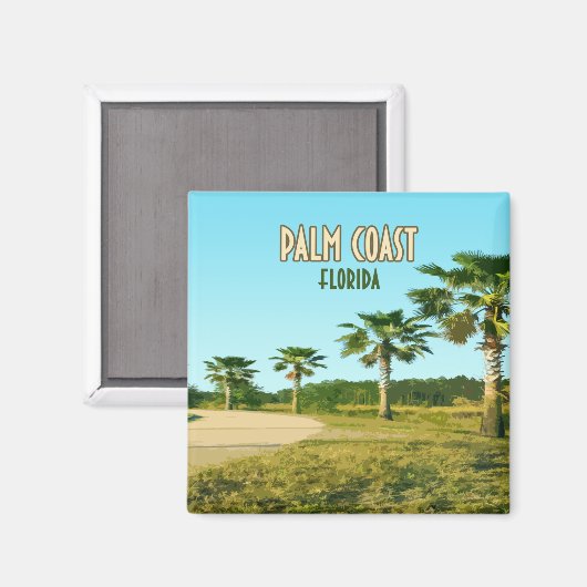 Palm Coast Florida Palm Trees  Magneet (Voorkant / Achterkant)