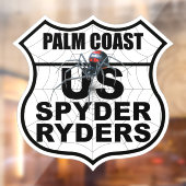 Palm Coast-hoofdstuk - Decal-hoofdstuklogo Raamsticker (Vel 2)