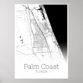 Palm Coast Map - Florida - City Map Poster (Voorkant)