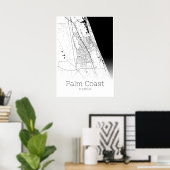 Palm Coast Map - Florida - City Map Poster (Thuiskantoor)