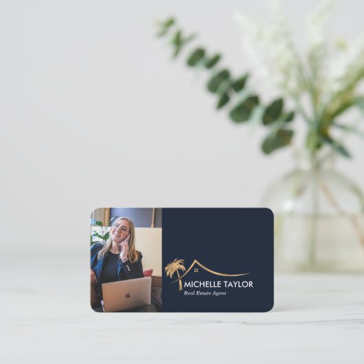 Palm Coastal Vastgoed Makelaar Foto QR Visitekaartje (Staand voorkant)