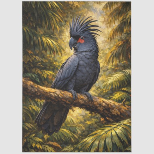 Palm Cockatoo Decoupage Tissuepapier (Voorkant)