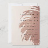 Palm Court wedding invitation Kaart (Voorkant)