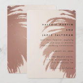 Palm Court wedding invitation Kaart (Voorkant / Achterkant)