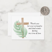 Palm Cross - dank je creditcard Notitiekaartje (Voorkant / Achterkant in situ)