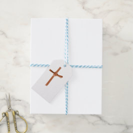 Palm Cross Elegant, minimalistisch Gouden Christel Cadeaulabel