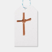 Palm Cross Elegant, minimalistisch Gouden Christel Cadeaulabel (Voorkant)