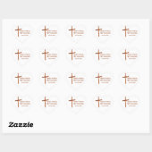 Palm Cross gepersonaliseerd Hart Sticker (Vel)