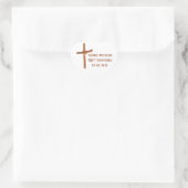 Palm Cross gepersonaliseerd Hart Sticker (Tas)