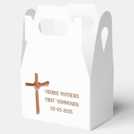 Palm Cross gepersonaliseerde gunsten, doop, commun Bedankdoosjes (Geopend)